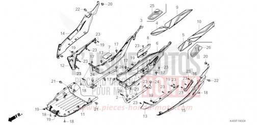 SWINGARM/CHAIN CASE NX250L de 1990